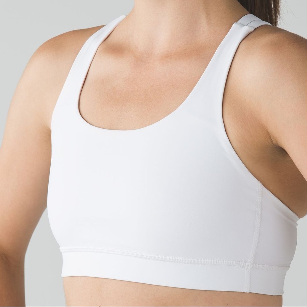 White Lululemon Energy Bra